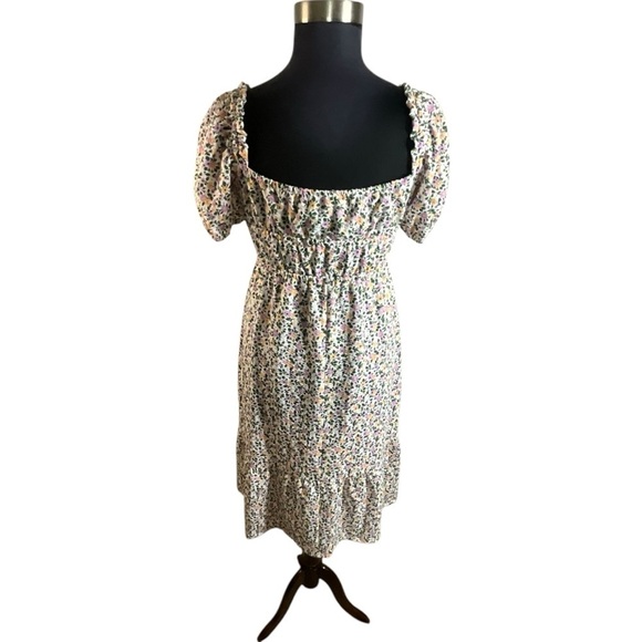 ASOS Curve Textured Floral Print Midi Dress in Ditsy - Picture 10 of 12